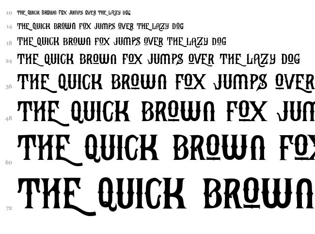Black Heat font waterfall